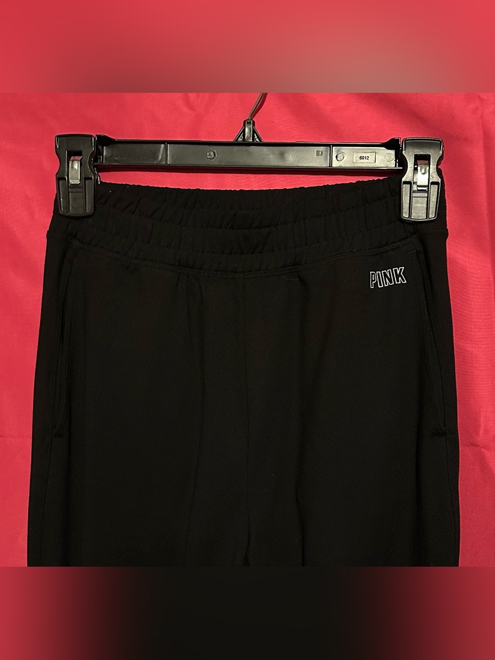 PINK Victoria's Secret Black Joggers with Elastic Waistband Size Small